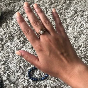 Pandora rose gold classic elegance ring size 7